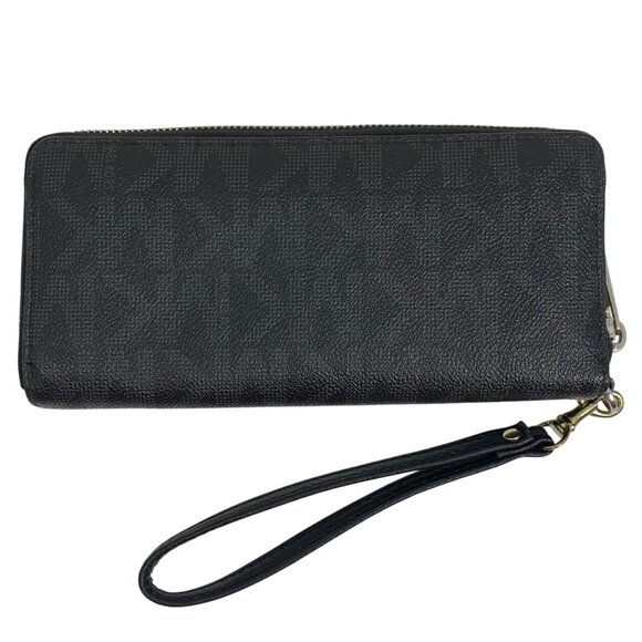 Michael Kors MK Signature Jet Set Travel Continental Zip Around Wallet Wristlet - Picture 9 of 11